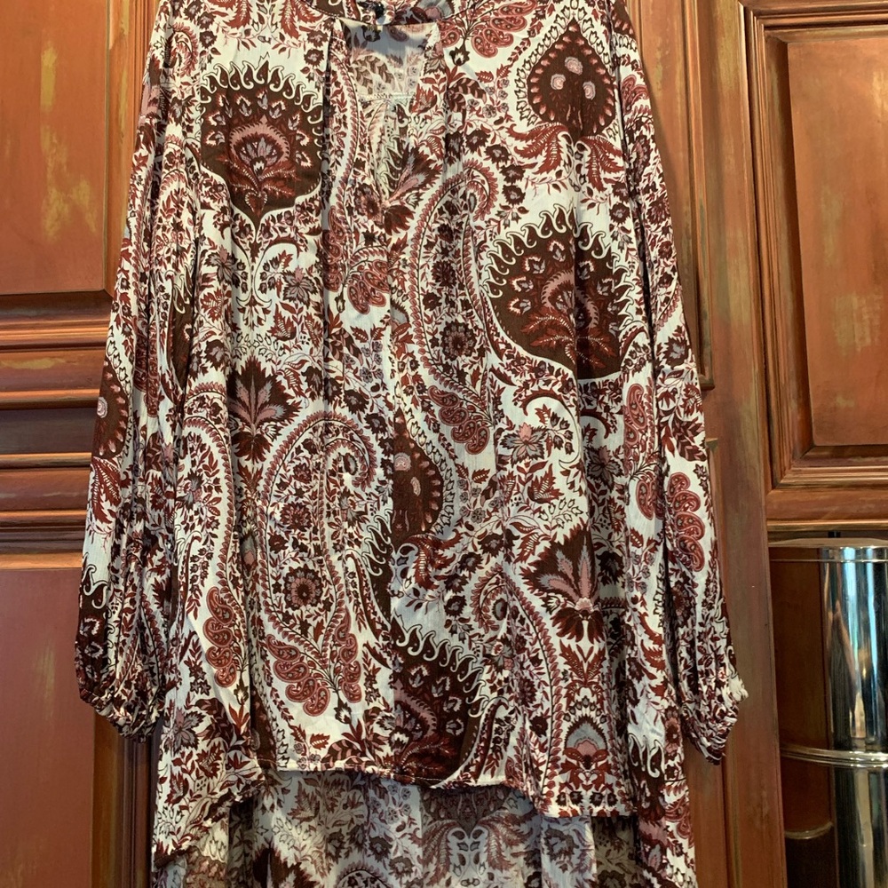 Bohemian Paisley Print Blouse